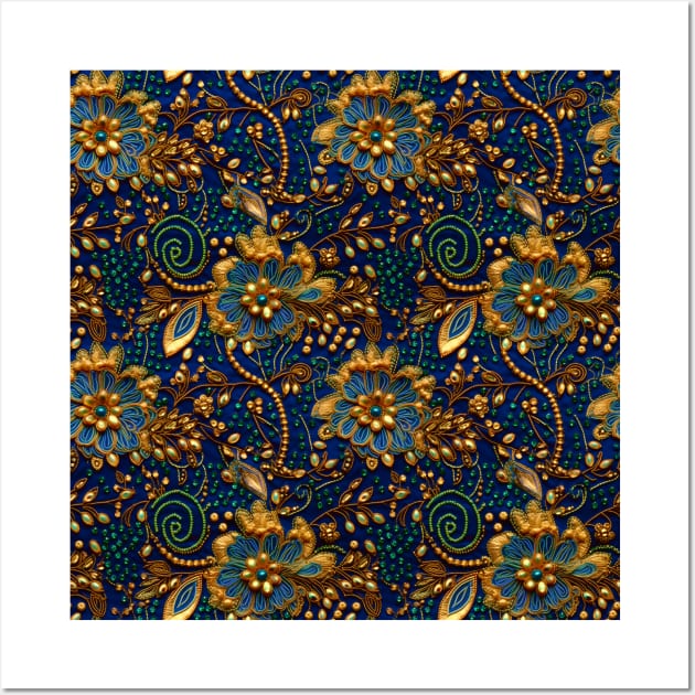 Decorative Indian Floral Textile Wall Art by AmazingStuff